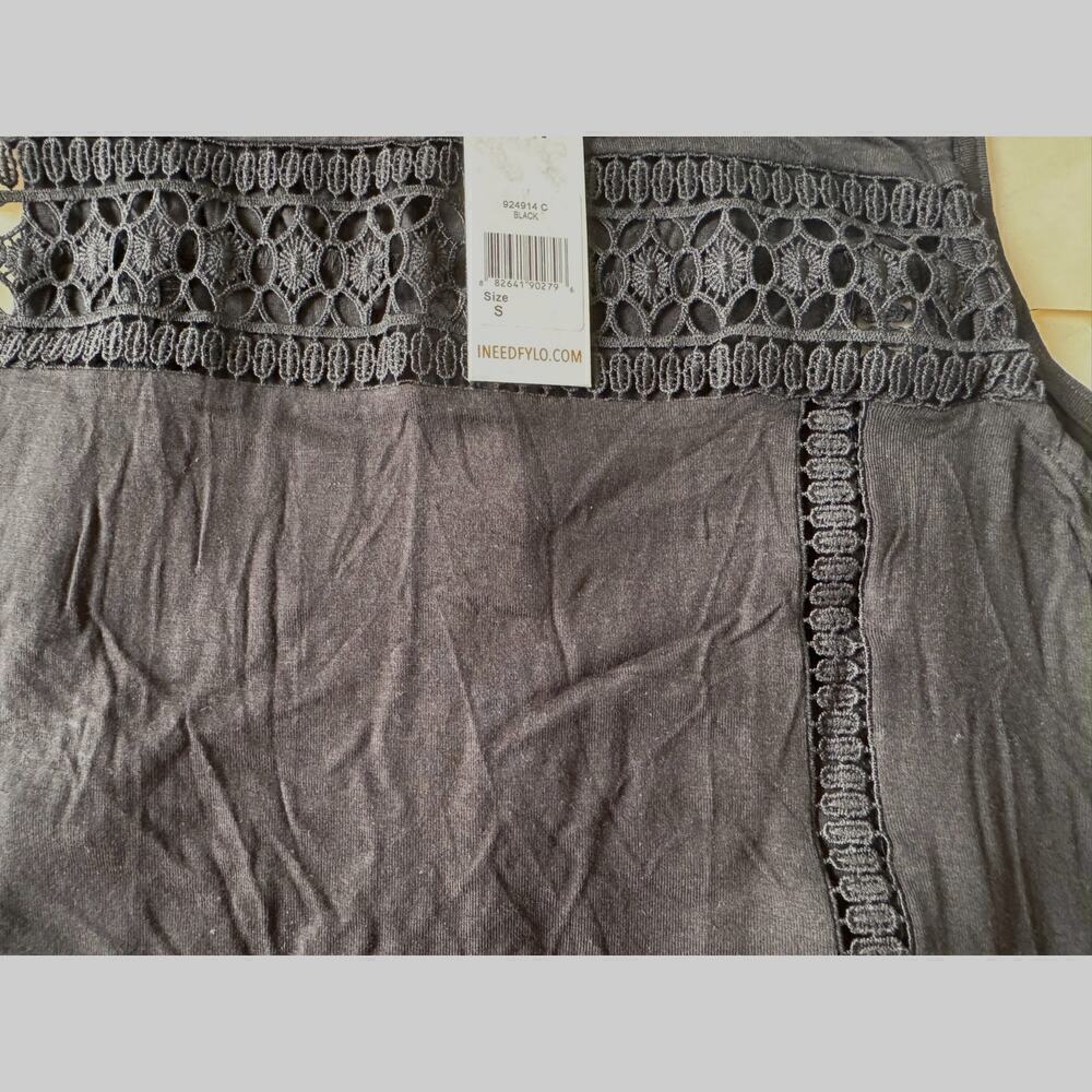 Fylo Black Sleeveless Blouse Small - Picture 3 of 3